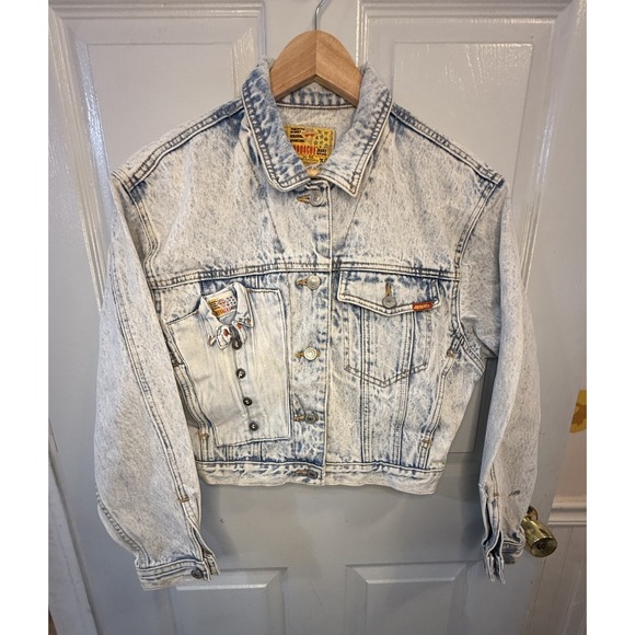 Jordache Jackets & Blazers - Vintage Jordache Jeanswear Acid Wash Cropped Denim Jacket - Women Size Small